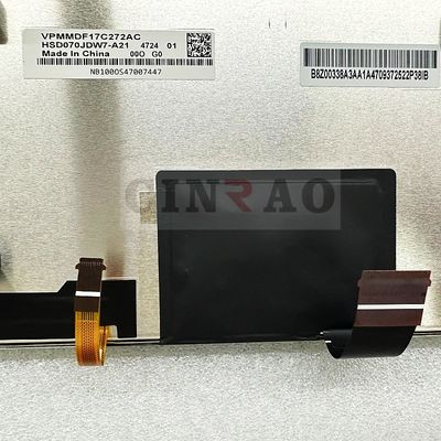 7 pulgadas 800*480 pantalla LCD HSD070JDW7-A21 Panel de pantalla del coche WLED LVDS Navegación GPS